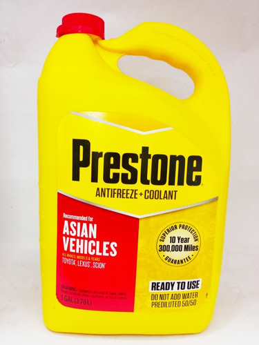 Prestone Asian Vehiculo 50% Rojo 3.78lts