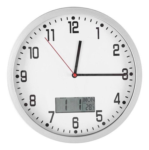 Reloj De Pared Moderno Multifuncional Con Temperatura De Fec