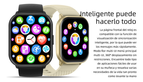 2.01'' Reloj Inteligente Bluetooth Llamada Mujer Smartwatch