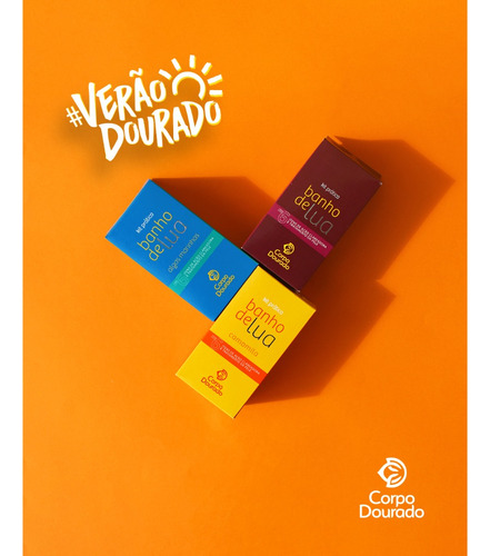 Kit De Banho Camomila Prático Corpo Dourado Banho De Lua