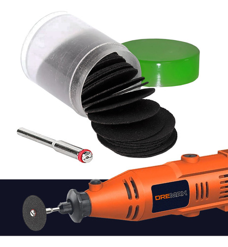 Kit 60 Discos De Corte Micro Retífica 24mm Com 2 Hastes 3mm