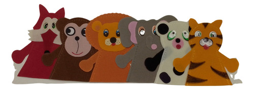 Titeres Dedo Fieltro Animales Salvajes Titeres Para Cuentos