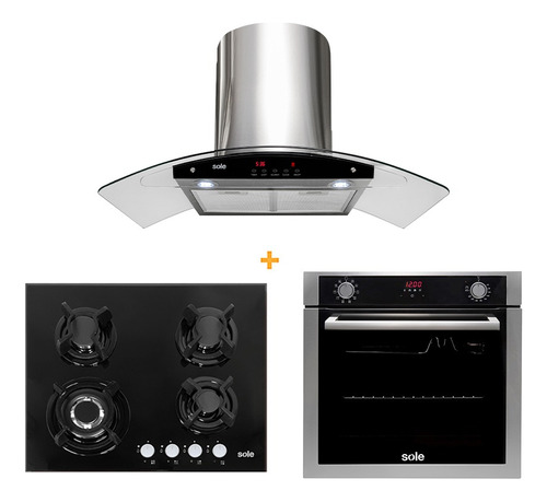 Combo 0443 Sole Emp 4q Vidrio+cam Venus Plus 90+horno Electr