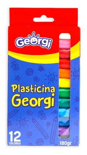 Plasticina 12 Colores 180 Gr Georgi