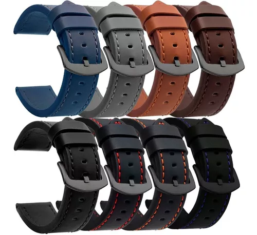 Para Huawei Watch Fit 2 correa de cuero de la correa de la pulsera de  liberación rápida Reemplazo de la correa del reloj deportivo - Negro
