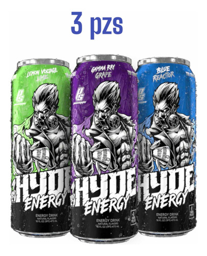 Bebida Energetica Hyde Energy Prosupps Preworkout Zero 3pzs