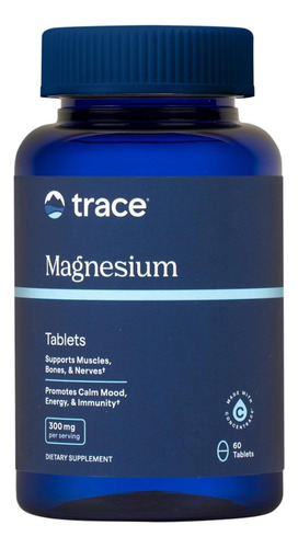 Trace Minerals Magnesio Musculo-huesos 300mg 60 Tabs Sabor Sin Sabor