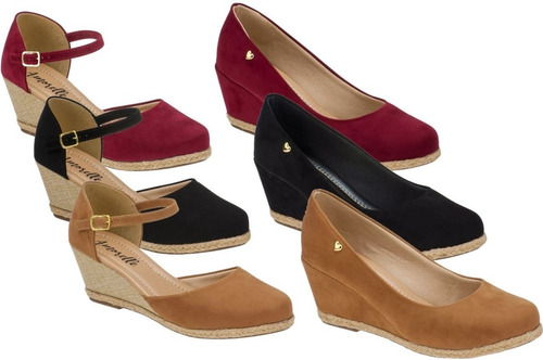 Sandalia Anabela Salto Medio Kit 2 Pares | S02.anam3m4.kt2 | Mercado Livre