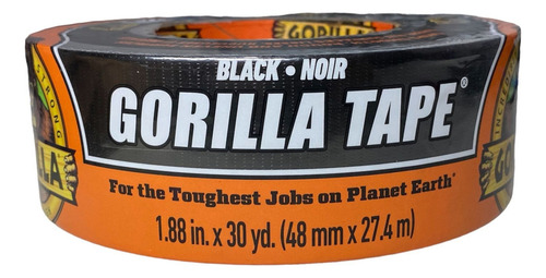 Gorilla Cinta Adhesiva, 48 Mm X 27.4m, Color Negro Lisa