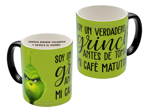 Mug Mágico Taza Navidad Grinch Café