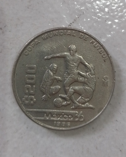 Moneda 200 Pesos Mundial Mexico 86