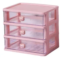 Comprar Organizador De Cajones De Escritorio Cajones 3 Cajones Rosa