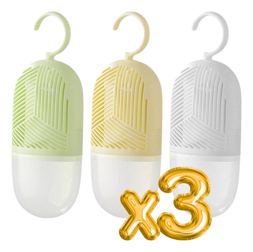 3p Deshumidificador Armario Reutilizable Anti Moho Humedad F Color Verde / Crema / Blanco