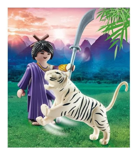 Playmobil Luchadora Con Tigre Sable 6 Piezas 70382 Luchadora Con Tigre