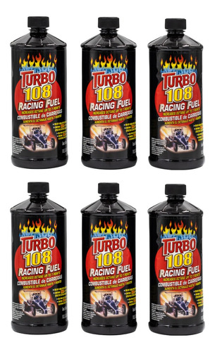 Kit 6 Elevador De Octanaje Racing Fuel Turbo 108 32 Oz