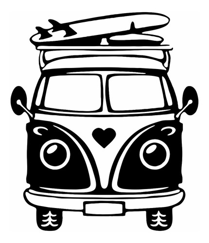 Vinilo Adhesivo, Calco, Volkswagen Combi Tablas Surf