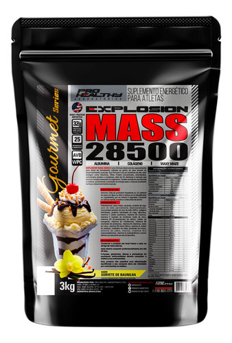 Hipercalórico 3kg Explosion Mass - Suplemento - Pro Healthy Sabor Baunilha