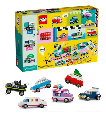 Lego Blocos De Montar Classic Veículos 900 Peças Criativas