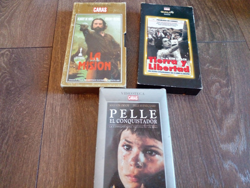 La Misión. Pelle El Conquistador. Tierra Y Libertad. 3 Vhs