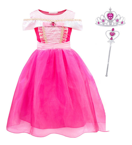 Vestido Bella Durmiente Princesa Aurora Cosplay Disfraz Del Día De Los Niños