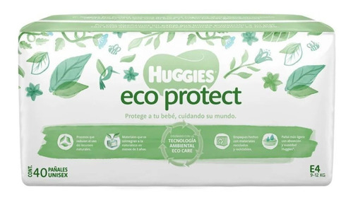 Pañales Desechables Huggies Eco Protect Etapa 4 Unisex 40pzs