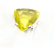 Comprar Anel Em Citrino Natural Amarelo Em Prata 950k Autentica V99j
