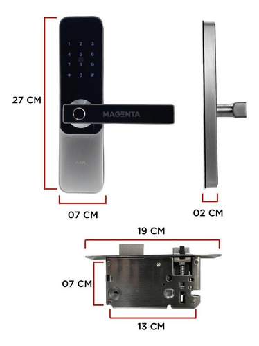 Imagem 2 de 7 de Fechadura Digital Inteligente Biometria E Aplicativo Agl H30
