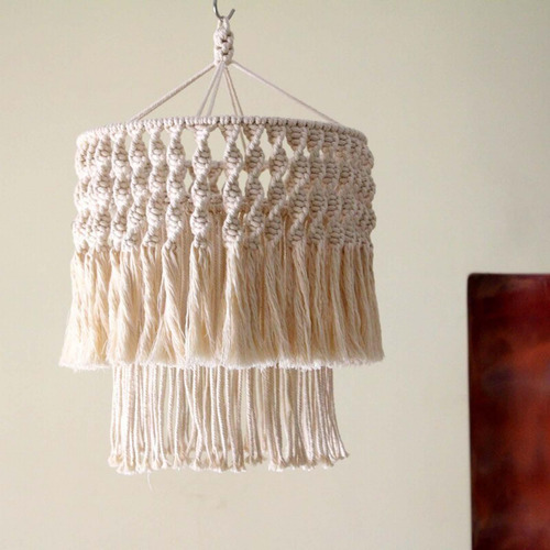 Cubierta De Luz Tejida Con Estructura Metálica 40x50cm