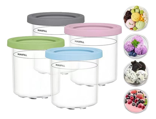 Recipiente Para Helado Ninja Creami Con Tapa, 4 Unidades, D