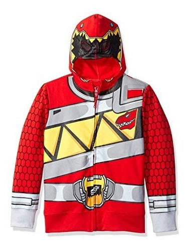 Poco Carácter Power Rangers Niños Sudadera Con Capucha, Rojo