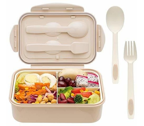 Caja De Bento Para Adultos Y Niños - 1400ml Caja De 2d1dq