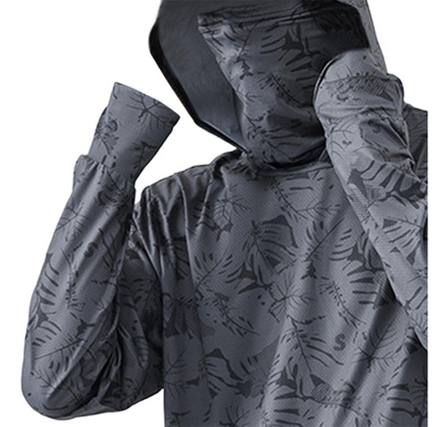 Protección Solar De Los Hombres Sudadera Con Capucha Camisa