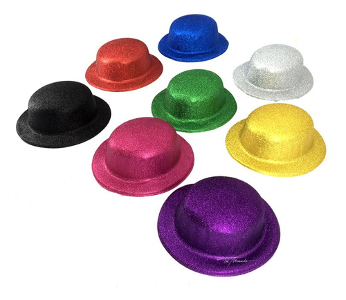 Gorro Con Brillantina X 12 Unidades Cotillon Fiestas