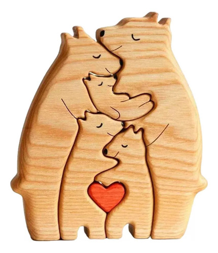 Puzle Madera La Familia Bear Con 5 Osos.
