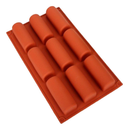 Molde Para Mousse De Silicona Con Forma Semicilíndrica De 9