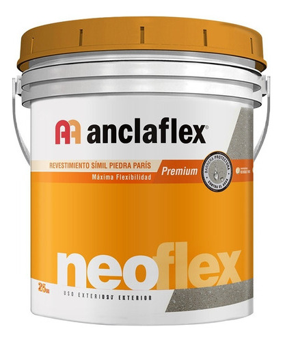 Revestimiento Acrílico Neoflex Piedra Color 6kg Anclaflex Mm