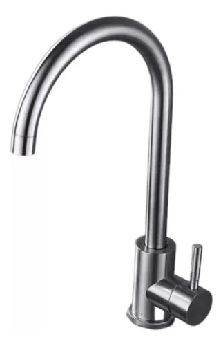 Llave Monomando Lavaplatos Acero Inoxidable Cuello Cisne
