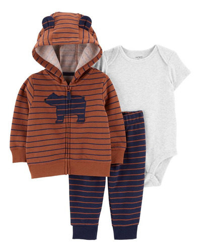 Campera + Body Mc Y Pantalon Algodon Carters 18m