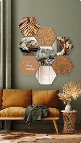 Pizarra De Corcho Hexagono 30cm