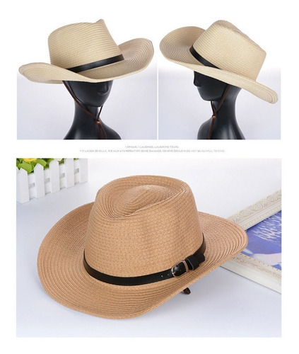 A Sombrero De Sol De Paja Cubana Proteccin Uv Viaje Floppy