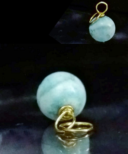 Imagem 3 de 5 de Pedras - Pingente Unissex Pedra Larimar, Ouro 18, Cód116pg50