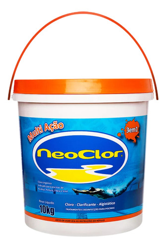 Cloro Orgânico Multiação Proteção Prolongada Eficiente 10kg