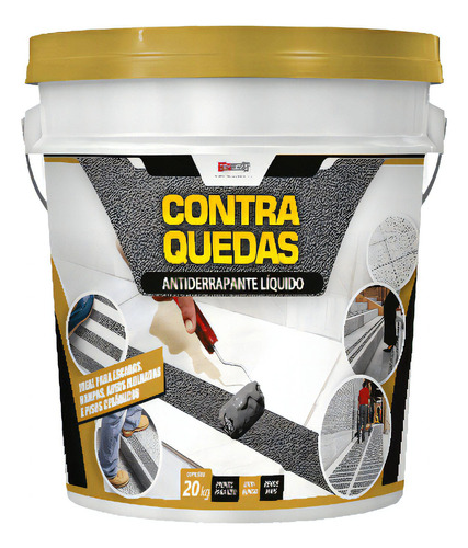 Tinta Antiderrapante Contra Quedas 1kg Preto Drylevis