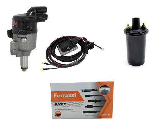 Kit Distribuidor Electronico + Bobina + Cables Fiat 600 R