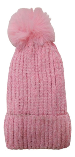 Gorro Para Dama De Chenille Con Pompón De Invierno Mm-6961