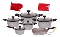 Comprar Ollas Valeska Antiadherente 11 Pcs Con Sarten Cuadrado