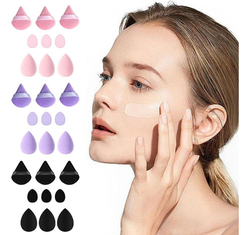 Set De 9 Cojines De Aire Para Maquillaje Con Forma De Huevo