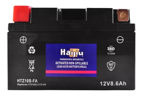 Batería Moto Haijiu Htz10s-fa Agm  Gel Libre Manteni, Avant