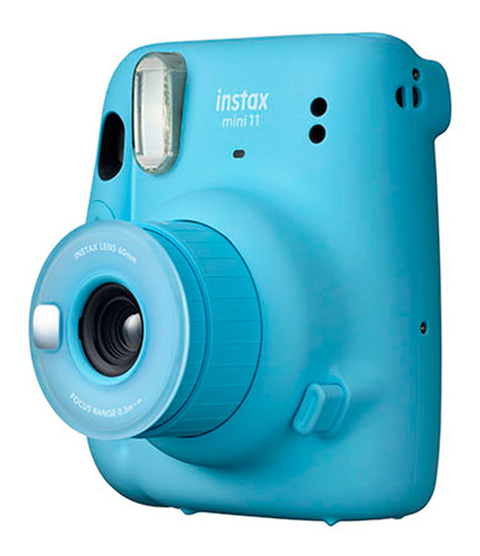 Cámara Fujifilm Instax Mini 11 Azul +soporte P/fotos Imanes