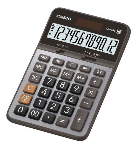 Calculadora Casio Compact de sobremesa 12 dígitos AX-120b Color gris